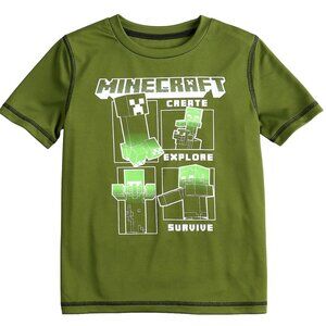 Minecraft  "Create, Explore, Survive" Active Graphic Tee Boy's Size 4